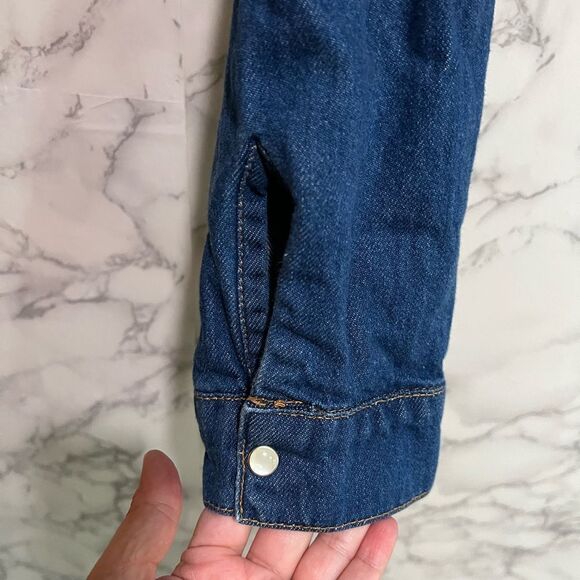 Pretty Little Thing Denim Cropped Jacket Size 10 - Picture 5 of 13